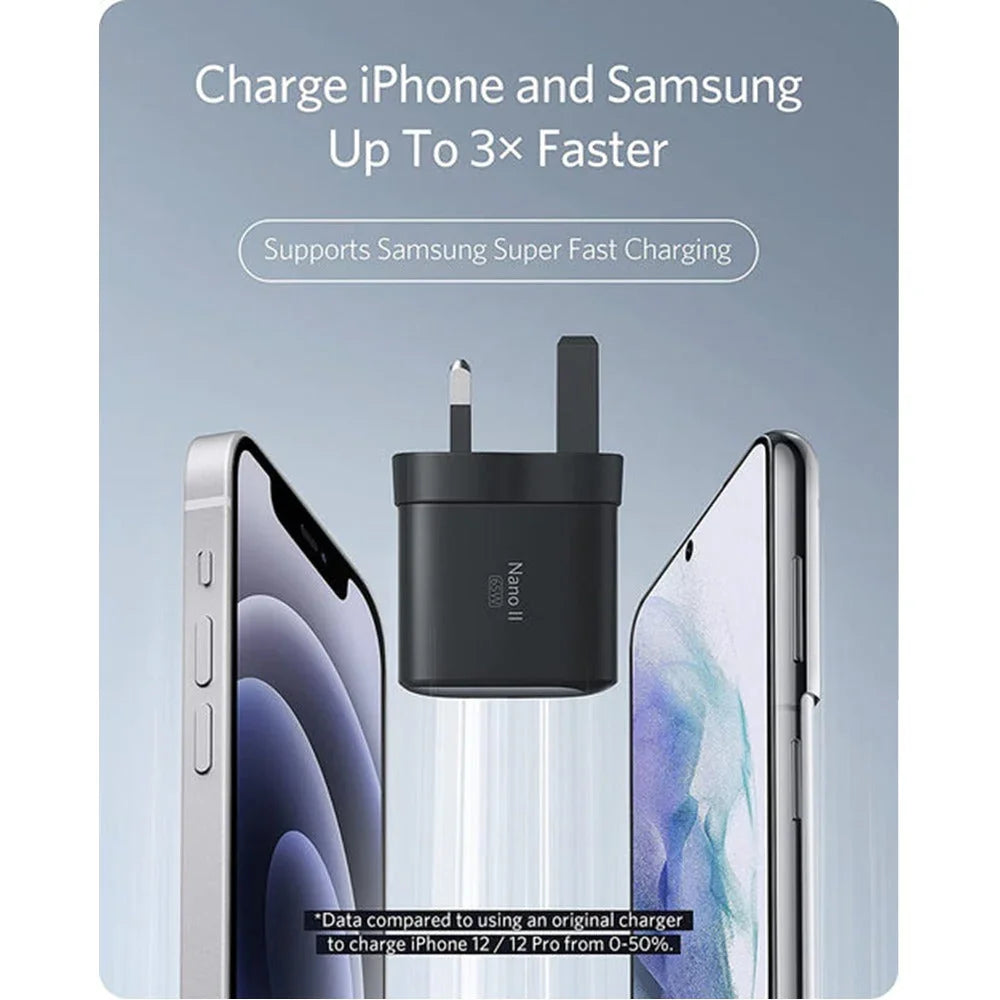 Anker Nano II 65W Adapter - Black - Tashqila Anker Nano II 65W Adapter - Black - Tashqila